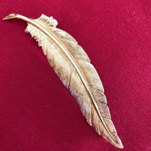Vintage Monet Feather Brooch